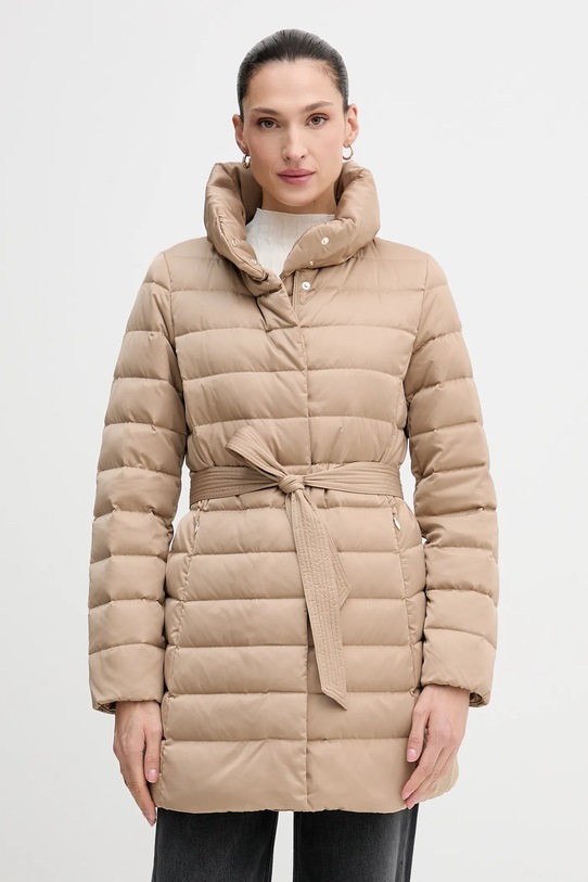 Geox kurtka puchowa BETTANIE bez kaptura beżowy W5626N.T3122