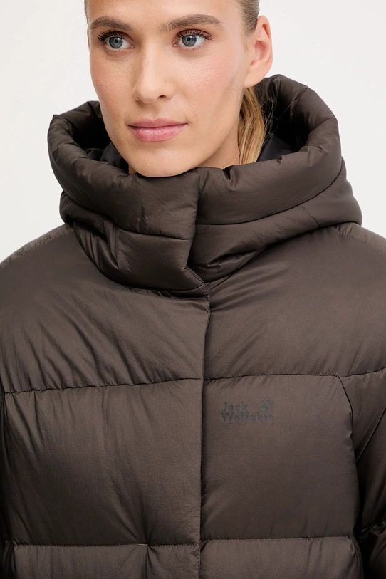 Jack Wolfskin kurtka puchowa ICY HILL brązowy A65093