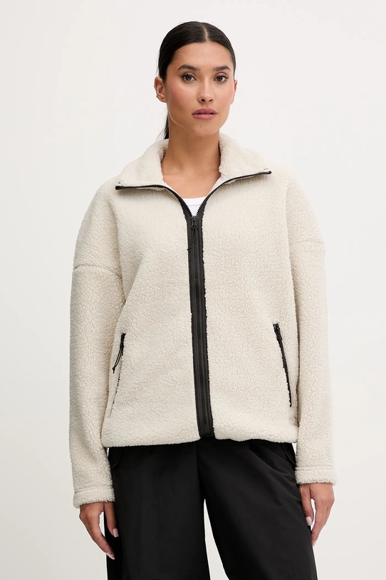 Jack Wolfskin bluza polarowa STONE LITE bez kaptura beżowy A65072