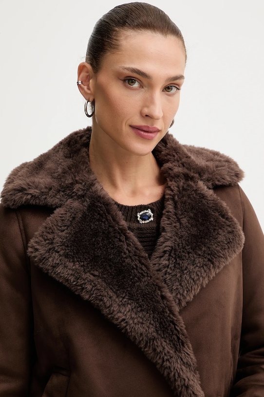 Liu Jo płaszcz brązowy MF5334.E0911