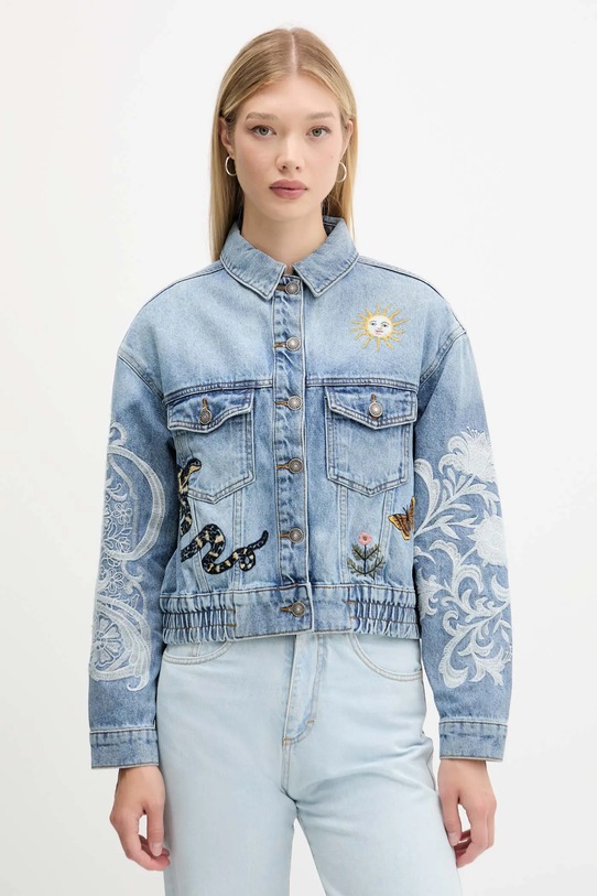 Desigual kurtka jeansowa LANDER bez kaptura niebieski 25WWED07