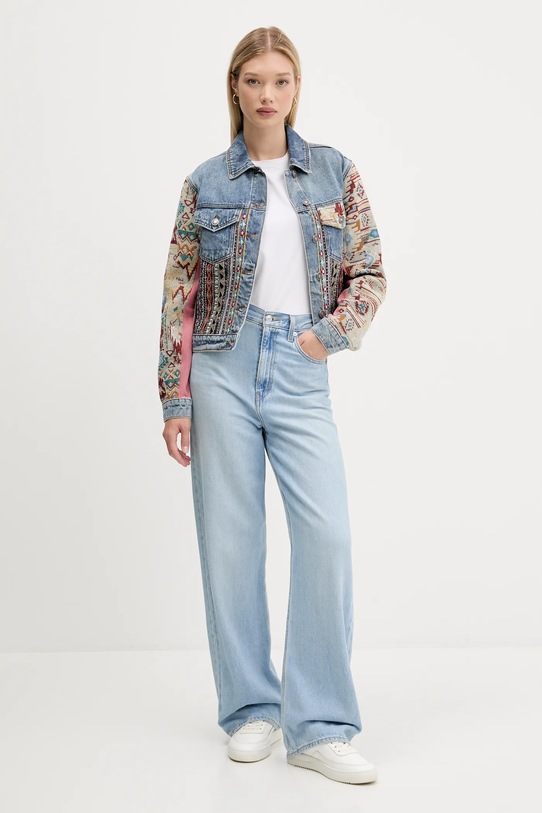 Desigual kurtka jeansowa BOHO 25WWED10 niebieski AW25