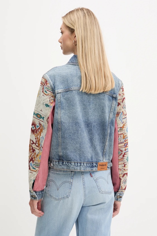 Odzież Desigual kurtka jeansowa BOHO 25WWED10 niebieski