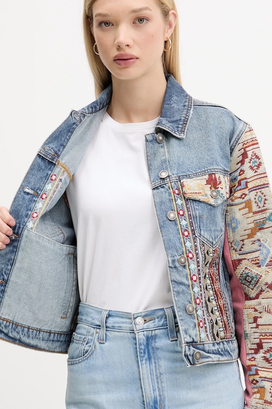 Desigual kurtka jeansowa BOHO 25WWED10