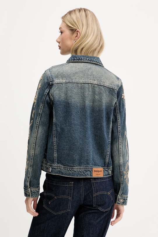 Îmbrăcăminte Desigual geacă jeans ESPEJOS 25WWED11 albastru