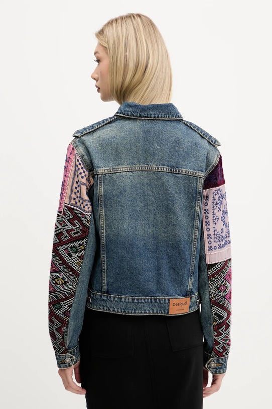 Odzież Desigual kurtka jeansowa ETNIC 25WWED14 granatowy