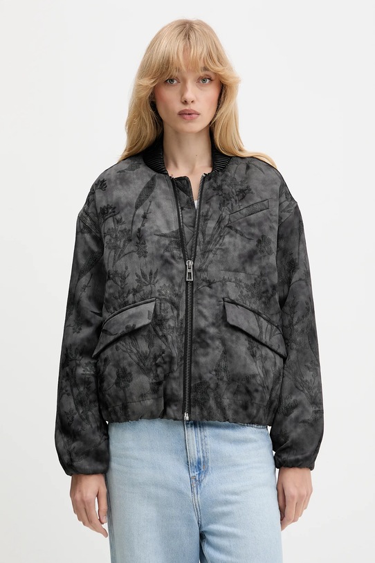 Bomber bunda Desigual FANTASY bez kapuce černá 25WWEW26