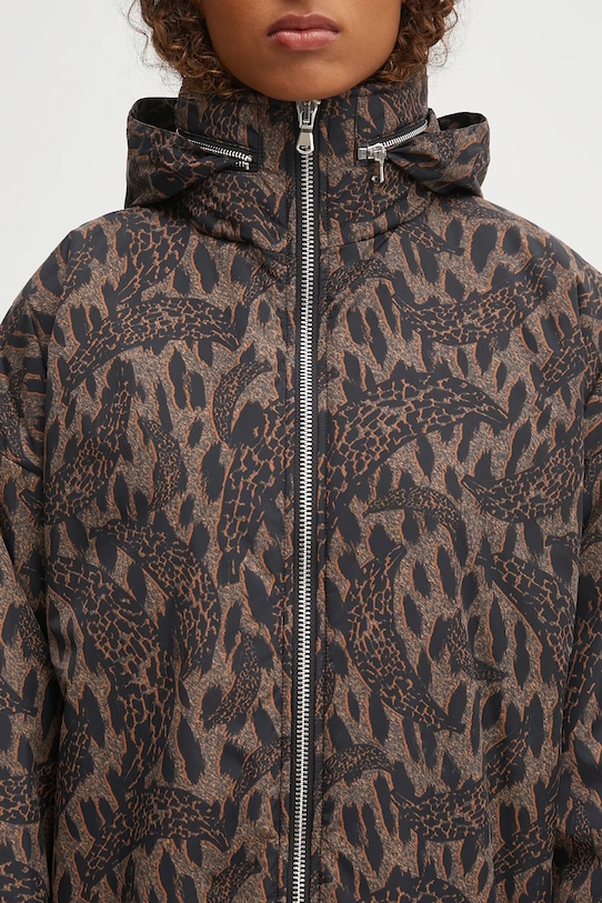 Bavlnená bunda Fiorucci Nylon Banimalier Print Zip Up hnedá W02FPOJA440NY01BR01