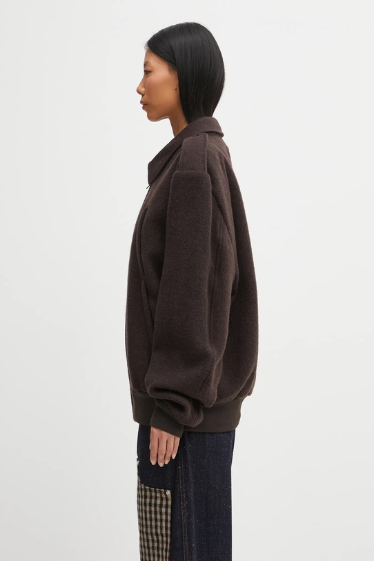 MM6 Maison Margiela kurtka wełniana S62AN0169.M35635.002F brązowy AW25