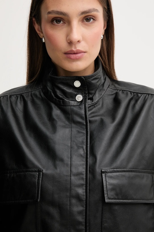 Pedro del Hierro geacă de piele negru 5492124