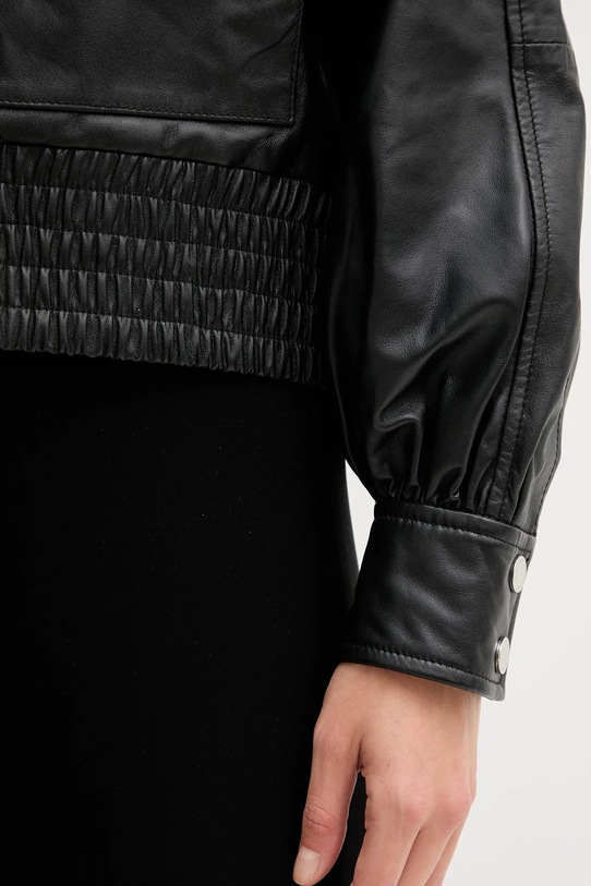 Pedro del Hierro geacă de piele 5492124 negru