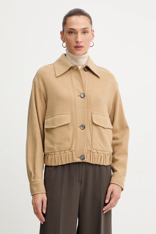 Marella jachetă din amestec de lână Emme by Marella necaptusit maro 2525906081200