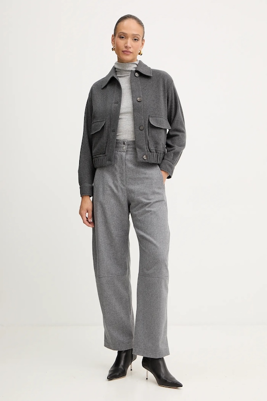 Marella kurtka z dodatkiem wełny Emme by Marella 2525906081200 szary AW25