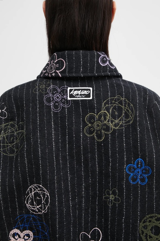 Kenzo kurtka wełniana Futura Bomber FF62BL2409GM