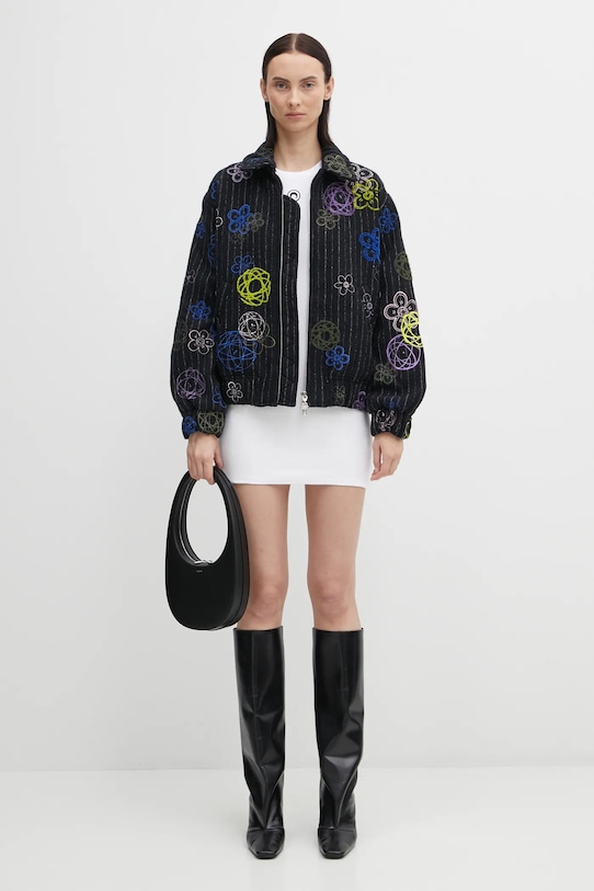 Kenzo kurtka wełniana Futura Bomber FF62BL2409GM