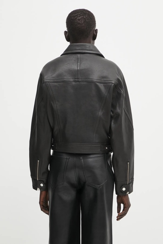 Odzież Anine Bing ramoneska skórzana julie A.01.11323 czarny