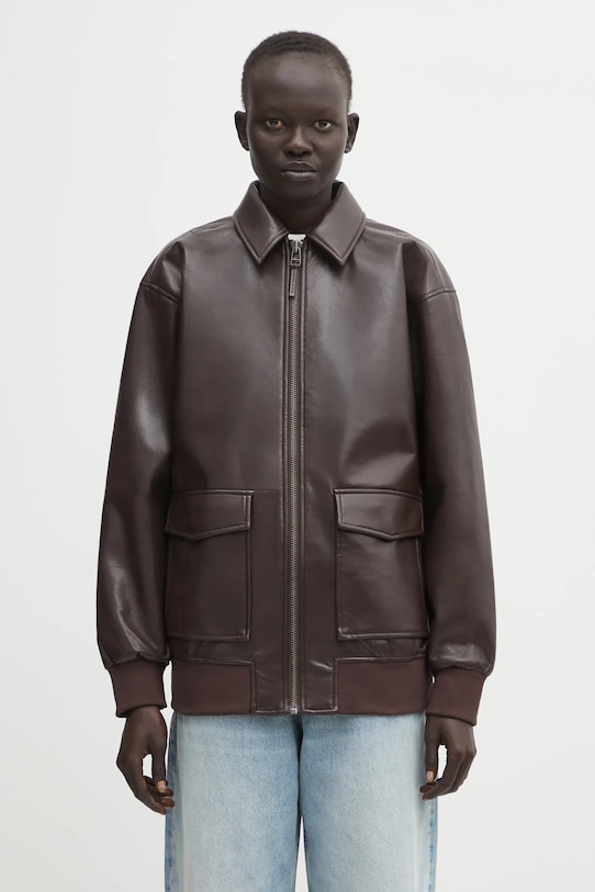 Anine Bing kurtka kelanie bez kaptura brązowy A.01.7185