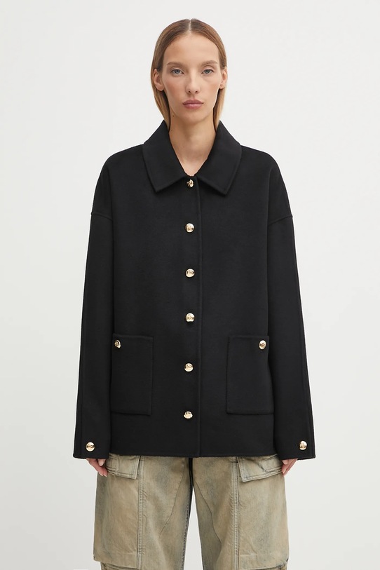 Anine Bing wool jacket black cashmere blend without black A.01.10442