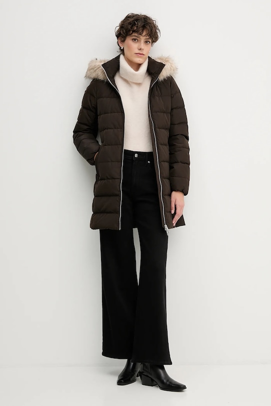 Tommy Hilfiger kurtka puchowa WW0WW47540 brązowy NC25