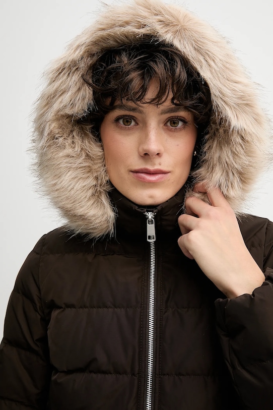 Tommy Hilfiger kurtka puchowa brązowy WW0WW47540