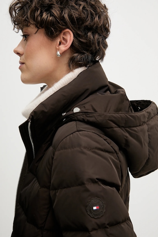 Tommy Hilfiger kurtka puchowa WW0WW47540 brązowy