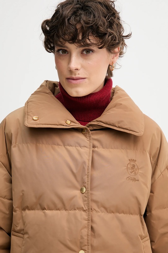 Tommy Hilfiger kurtka puchowa brązowy WW0WW47294