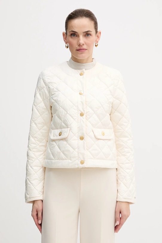 Tommy Hilfiger kurtka puchowa bez kaptura beżowy WW0WW47449