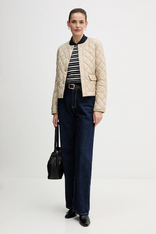 Tommy Hilfiger kurtka puchowa WW0WW47449 beżowy AW25