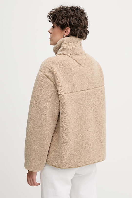 Oblečenie Fleecová mikina Tommy Hilfiger WW0WW48260 béžová