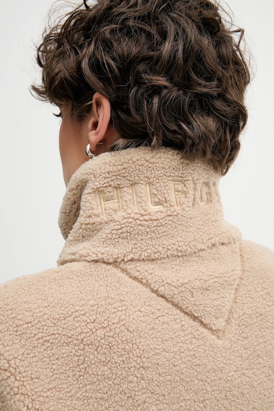 Fleecová mikina Tommy Hilfiger WW0WW48260 béžová