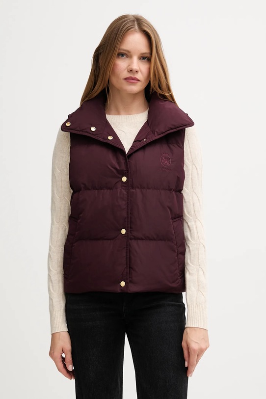 Brezrokavnik s puhom Tommy Hilfiger Drugo bordo WW0WW46545