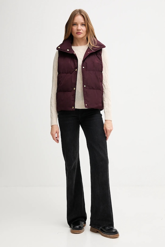Páperová vesta Tommy Hilfiger WW0WW46545 burgundské AW25