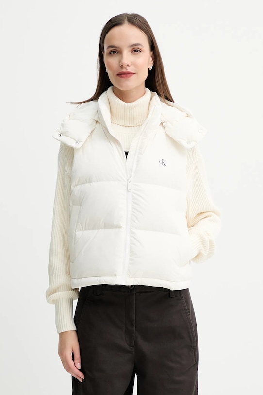 Пуховая безрукавка Calvin Klein Jeans с утеплением бежевый LV047D500G