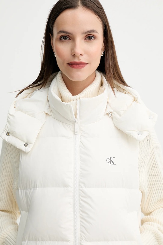Calvin Klein Jeans bezrękawnik puchowy beżowy LV047D500G