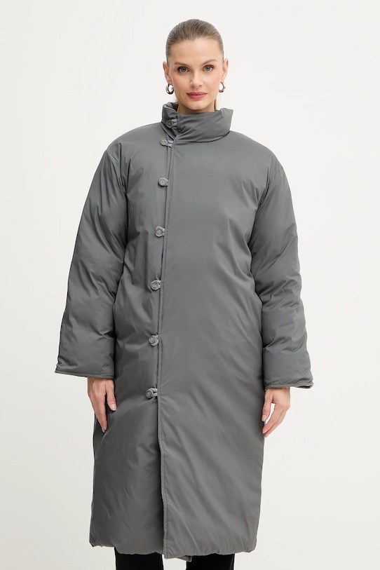 BOSS jachetă reversibilă cu amestec de lână gri 50546820