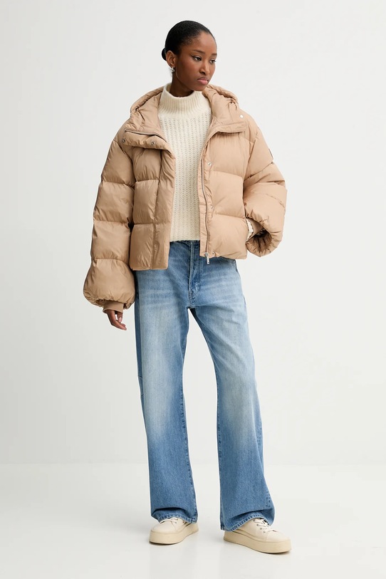 Calvin Klein kurtka puchowa LV044D525G beżowy AW25