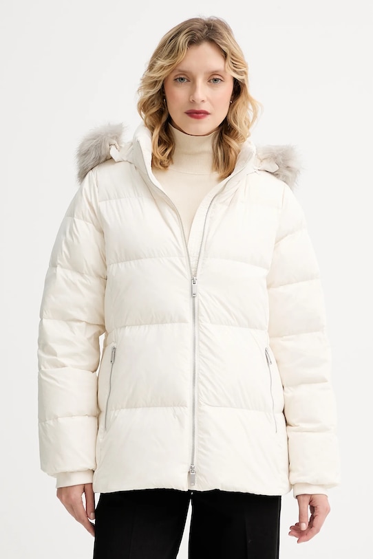 Calvin Klein geacă de puf cu captuseala bej LV044D544G