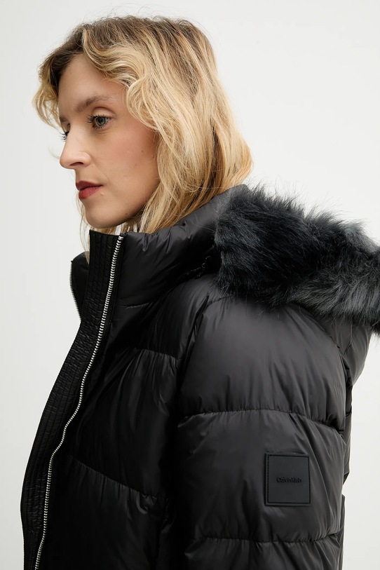 Péřová bunda Calvin Klein černá LV044D544G