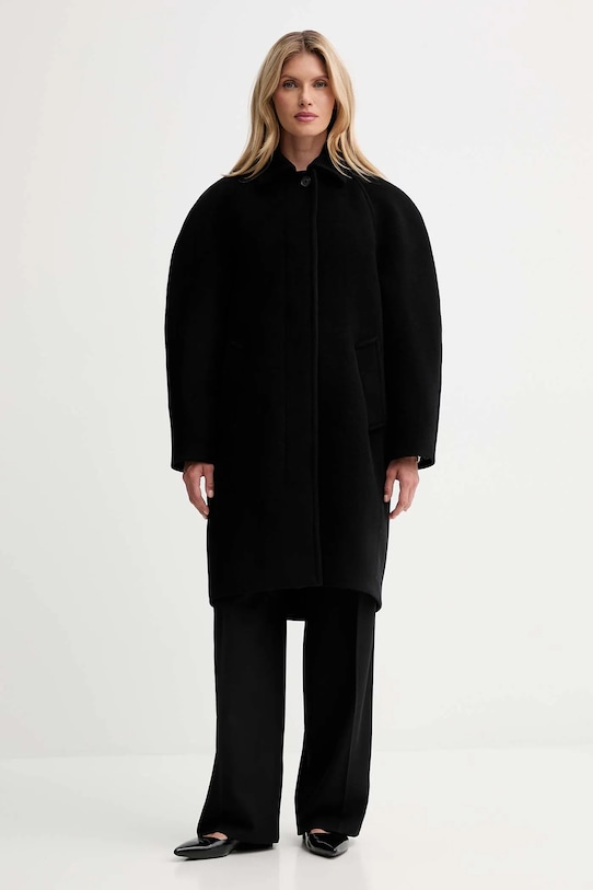 Filippa K haină cu lână cu captuseala negru 31614.FK