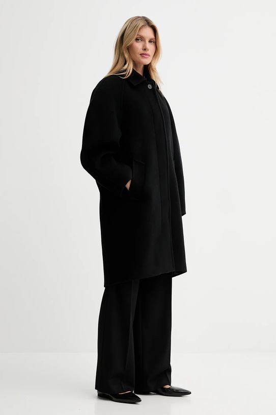 Filippa K płaszcz z dodatkiem wełny czarny 31614.FK