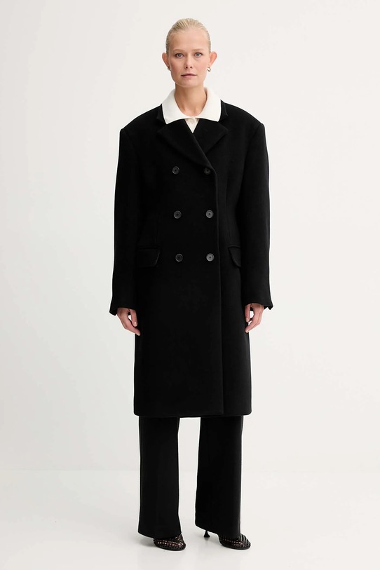 Пальто з додаванням вовни Filippa K 31972.FK чорний AW25