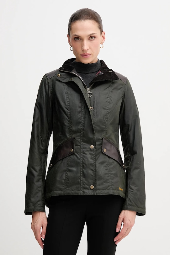 Хлопковая куртка Barbour FERN с подкладкой зелёный LWX1493