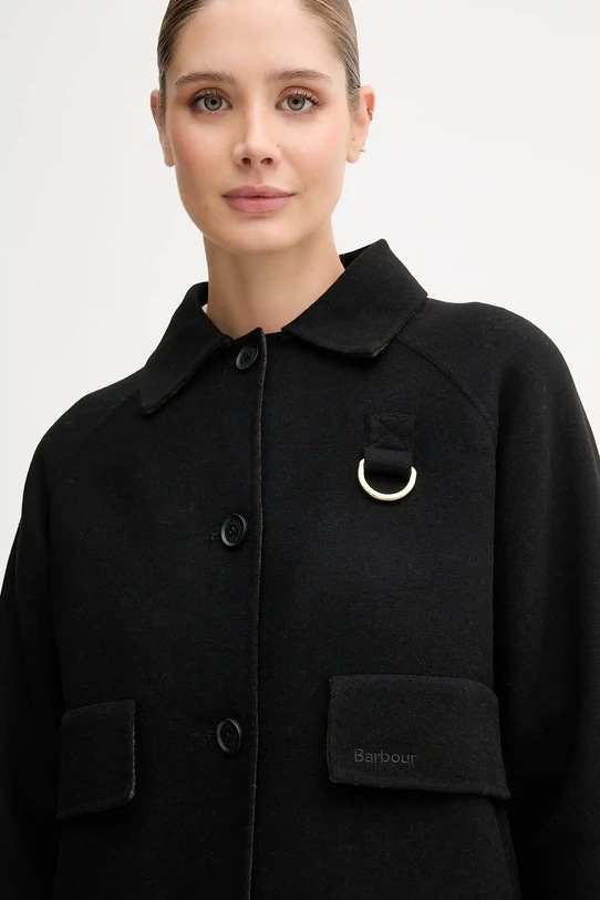 Vlněná bunda Barbour LEONIE černá LOS0077