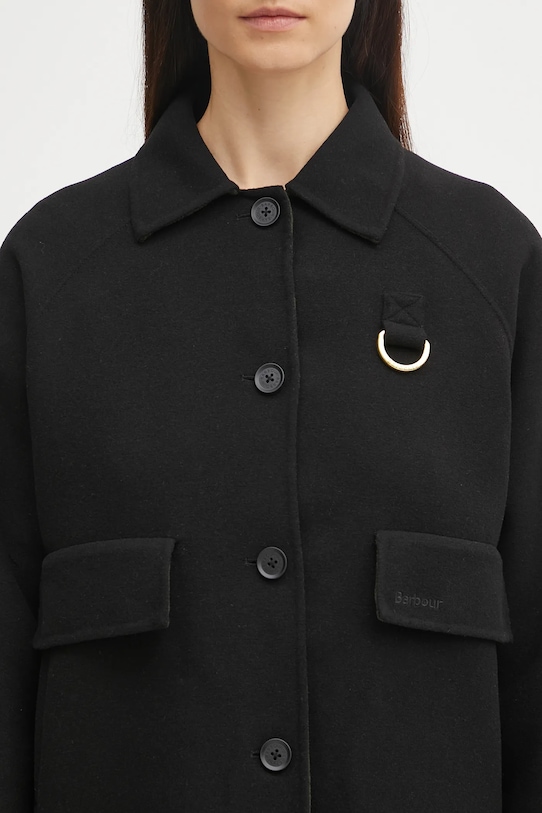 Barbour giacca in misto lana LEONIE nero LOS0077