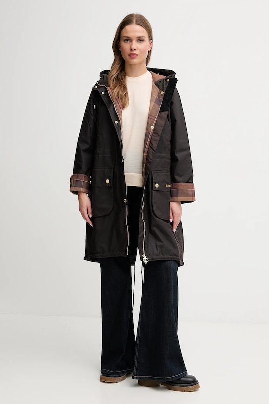 Barbour parka cerată MARCY LWX1456 maro AW25