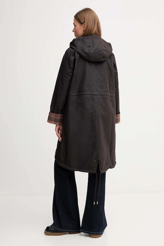 Îmbrăcăminte Barbour parka cerată MARCY LWX1456 maro