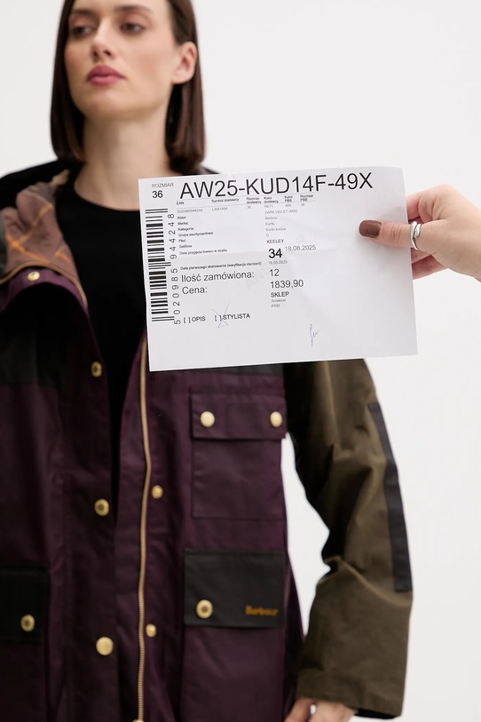 Barbour kurtka KEELEY fioletowy LWX1484