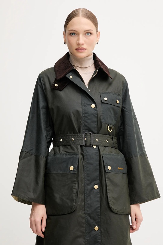Barbour kurtka bawełniana MILDA zielony LWX1486