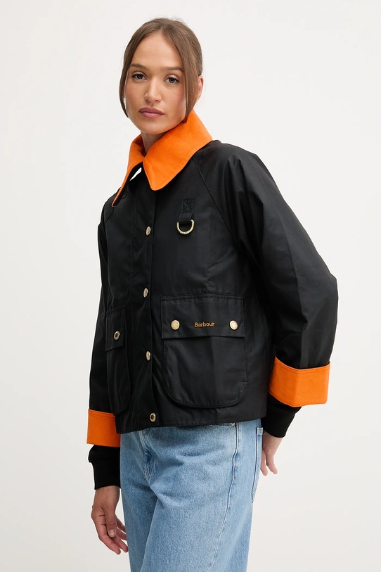 Bavlněná bunda Barbour Icons Spey černá LWX1515