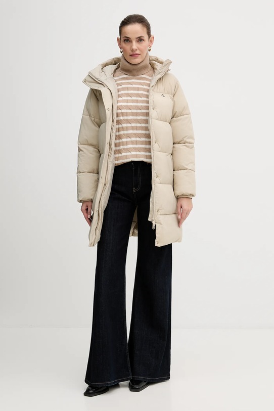 Calvin Klein Jeans kurtka LV047D508G beżowy NC25